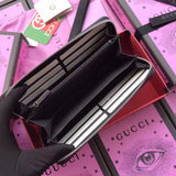 Bee print GG Supreme zip around wallet